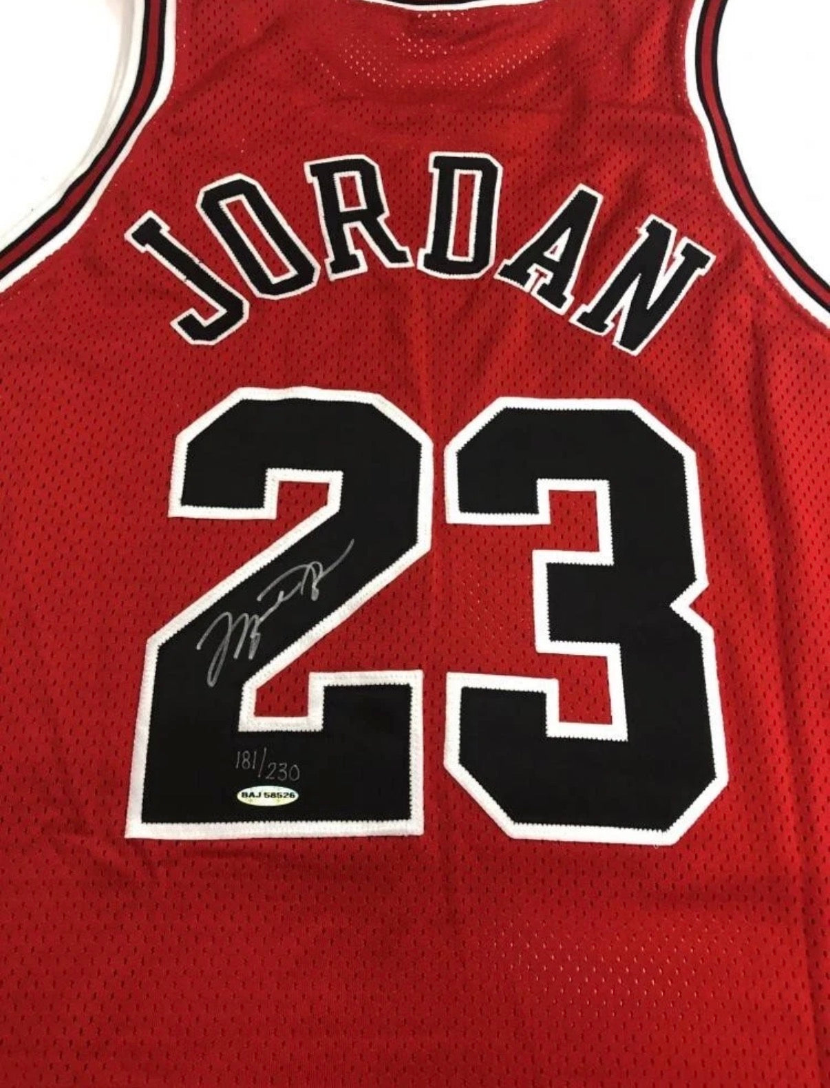 Michael Jordan Signed Bulls Limited Edition Jersey with Final Game Floor Piece