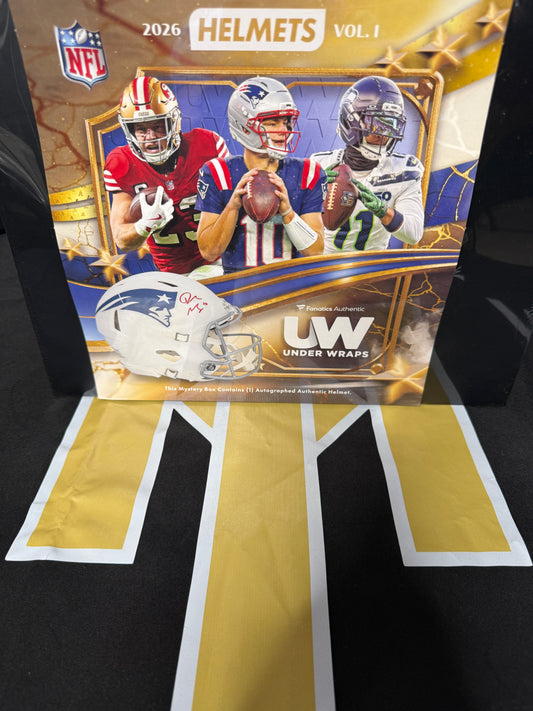 2026 Under Wraps Autographed NFL Authentic Helmets Vol I Single Mystery Box
