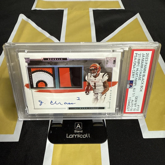 2021 Impeccable '23 Black Box Ja'Marr Chase RPA #112 1/1 PSA 10/10