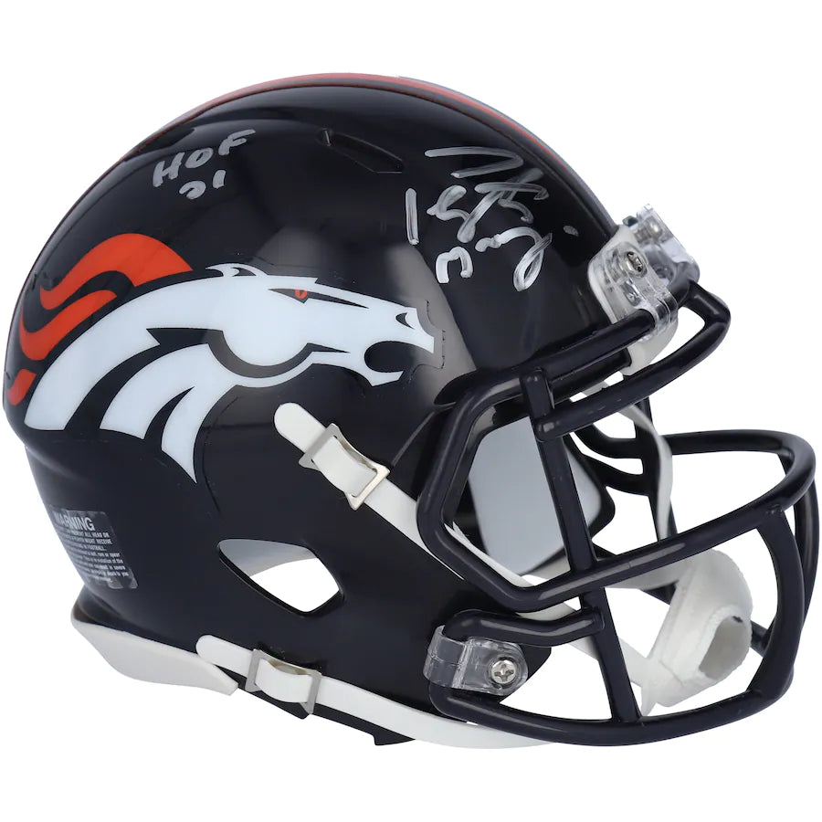 Peyton Manning Denver Broncos Fanatics Authentic Autographed Riddell Mini Helmet w/ Inscr